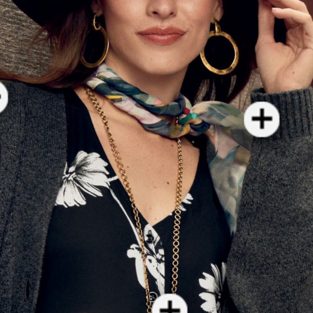 CAbi Flashback Classic Gold-Tone Hoop Earrings - Picture 4 of 4